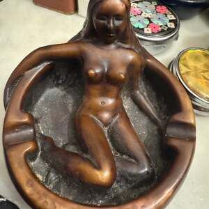 RARE Vintage Nude Mermaid  Ashtray MCM